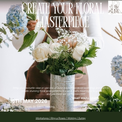 Bring your own vase workshop (or buy one of our vases)   16th May 2026 12 til 2pm