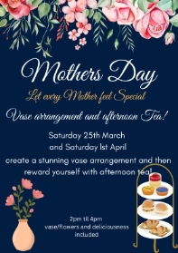 Mothers Day special workshop with afternoon tea!